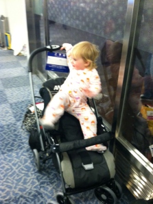 This was more like the majority of our trip. Partying in pajamas in the airport terminal.